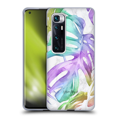 Nature Magick Tropical Palm Leaves On Marble Rainbow Leaf Soft Gel Case for Xiaomi Mi 10 Ultra 5G