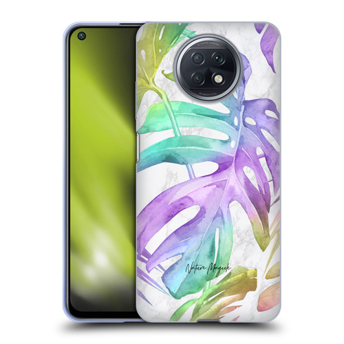 Nature Magick Tropical Palm Leaves On Marble Rainbow Leaf Soft Gel Case for Xiaomi Redmi Note 9T 5G