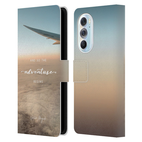 Nature Magick So The Adventure Begins Quote Airplane Leather Book Wallet Case Cover For Motorola Edge X30