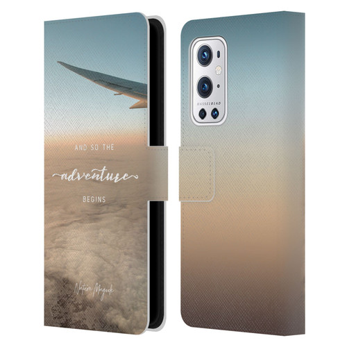Nature Magick So The Adventure Begins Quote Airplane Leather Book Wallet Case Cover For OnePlus 9 Pro