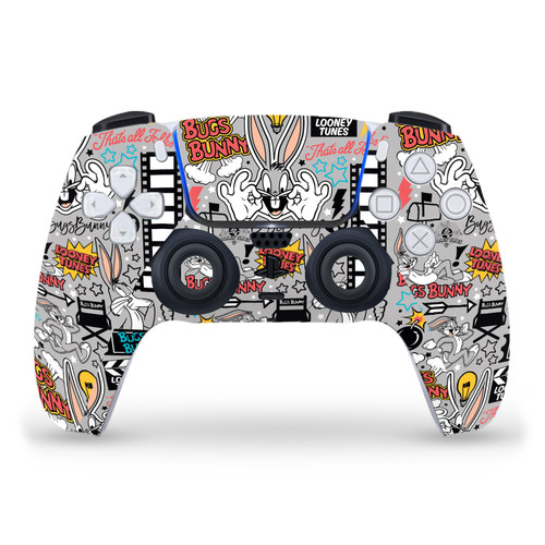 Looney Tunes Graphics and Characters Bugs Bunny Vinyl Sticker Skin Decal Cover for Sony PS5 Sony DualSense Controller