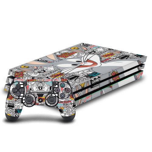 Looney Tunes Graphics and Characters Bugs Bunny Vinyl Sticker Skin Decal Cover for Sony PS4 Pro Bundle