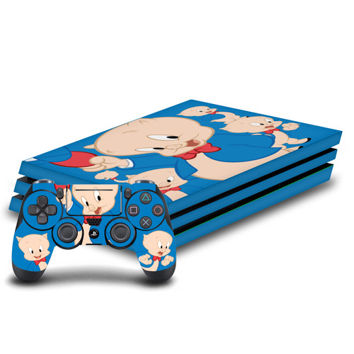 Looney Tunes Graphics and Characters Porky Pig Vinyl Sticker Skin Decal Cover for Sony PS4 Pro Bundle