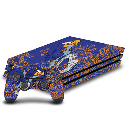 Looney Tunes Graphics and Characters Road Runner Vinyl Sticker Skin Decal Cover for Sony PS4 Pro Bundle