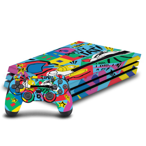 Looney Tunes Graphics and Characters Tweety And Sylvester Vinyl Sticker Skin Decal Cover for Sony PS4 Pro Bundle