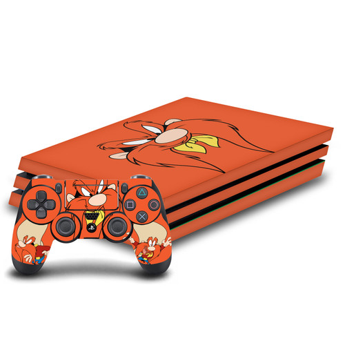 Looney Tunes Graphics and Characters Yosemite Sam Vinyl Sticker Skin Decal Cover for Sony PS4 Pro Bundle
