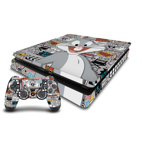 Looney Tunes Graphics and Characters Bugs Bunny Vinyl Sticker Skin Decal Cover for Sony PS4 Slim Console & Controller