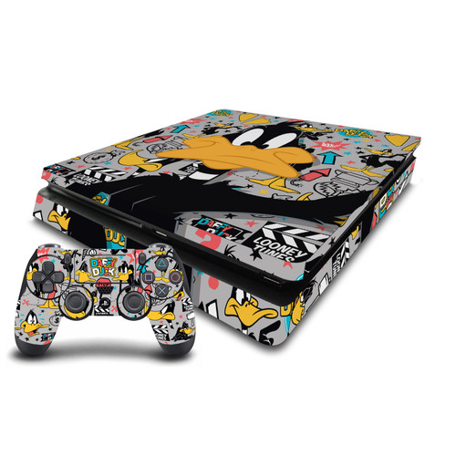 Looney Tunes Graphics and Characters Daffy Duck Vinyl Sticker Skin Decal Cover for Sony PS4 Slim Console & Controller