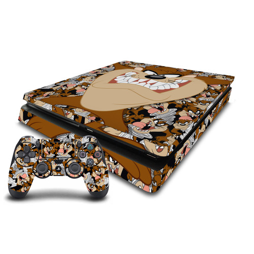 Looney Tunes Graphics and Characters Tasmanian Devil Vinyl Sticker Skin Decal Cover for Sony PS4 Slim Console & Controller