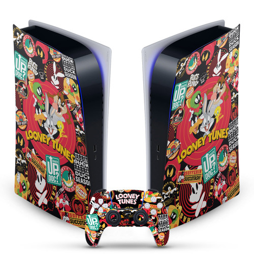 Looney Tunes Graphics and Characters Sticker Collage Vinyl Sticker Skin Decal Cover for Sony PS5 Digital Edition Bundle