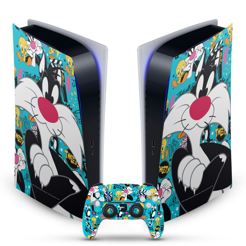 Looney Tunes Graphics and Characters Sylvester The Cat Vinyl Sticker Skin Decal Cover for Sony PS5 Digital Edition Bundle