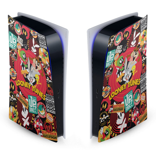 Looney Tunes Graphics and Characters Sticker Collage Vinyl Sticker Skin Decal Cover for Sony PS5 Digital Edition Console