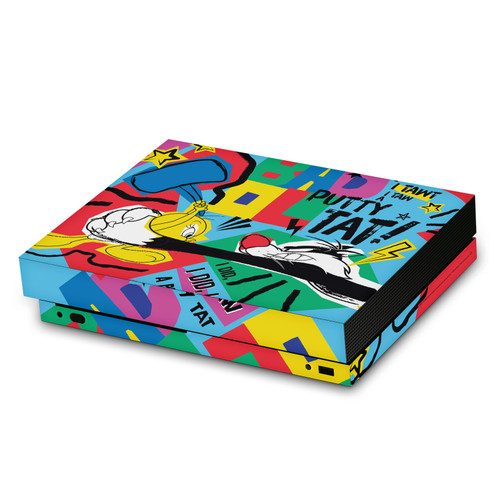 Looney Tunes Graphics and Characters Tweety And Sylvester Vinyl Sticker Skin Decal Cover for Microsoft Xbox One X Console