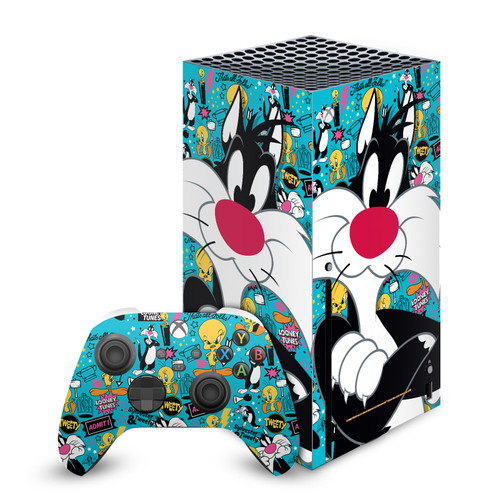 Looney Tunes Graphics and Characters Sylvester The Cat Vinyl Sticker Skin Decal Cover for Microsoft Series X Console & Controller