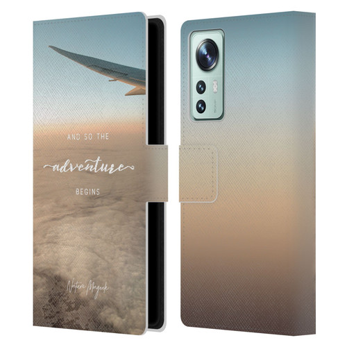 Nature Magick So The Adventure Begins Quote Airplane Leather Book Wallet Case Cover For Xiaomi 12