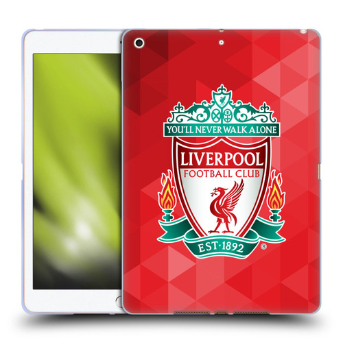 Liverpool Football Club Crest 1 Red Geometric 1 Soft Gel Case for Apple iPad 10.2 2019/2020/2021