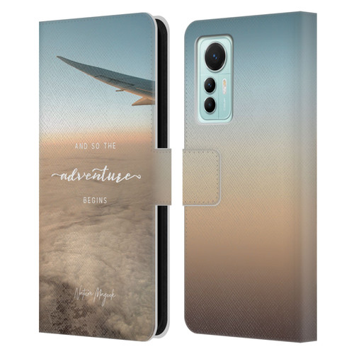 Nature Magick So The Adventure Begins Quote Airplane Leather Book Wallet Case Cover For Xiaomi 12 Lite
