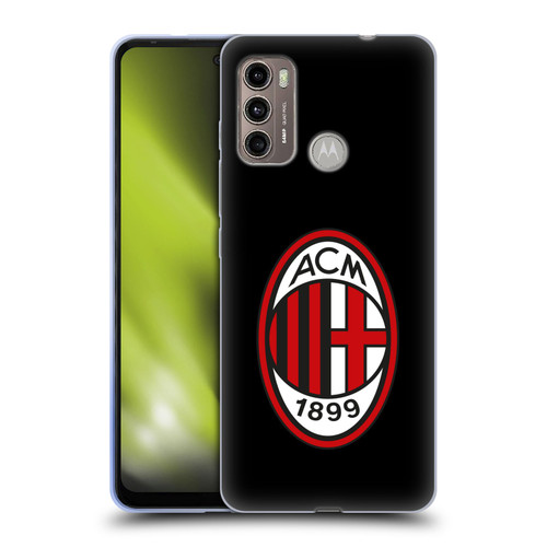 AC Milan Crest Full Colour Black Soft Gel Case for Motorola Moto G60 / Moto G40 Fusion