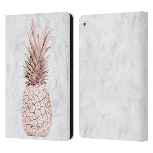 Nature Magick Rose Gold Pineapple On Marble Rose Gold Leather Book Wallet Case Cover For Apple iPad Air 2 (2014)