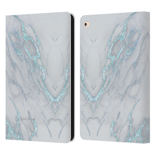 Nature Magick Marble Metallics Blue Leather Book Wallet Case Cover For Apple iPad Air 2 (2014)