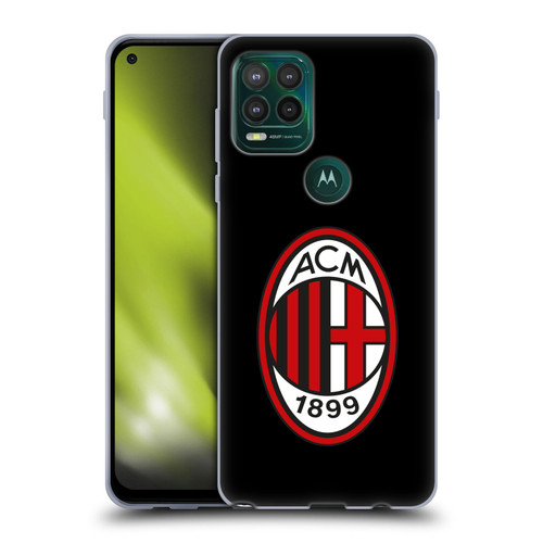 AC Milan Crest Full Colour Black Soft Gel Case for Motorola Moto G Stylus 5G 2021