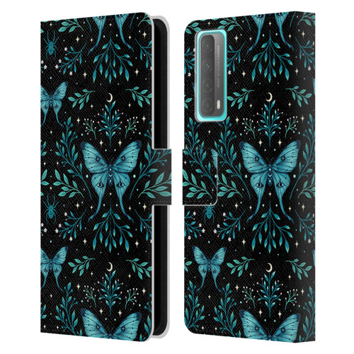 Episodic Drawing Art Butterfly Pattern Leather Book Wallet Case Cover For Huawei P Smart (2021)