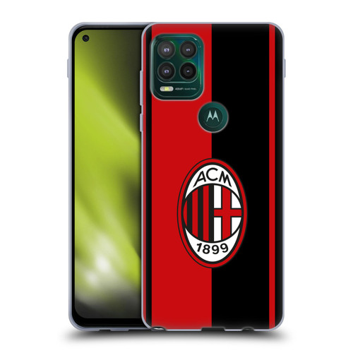 AC Milan Crest Red And Black Soft Gel Case for Motorola Moto G Stylus 5G 2021
