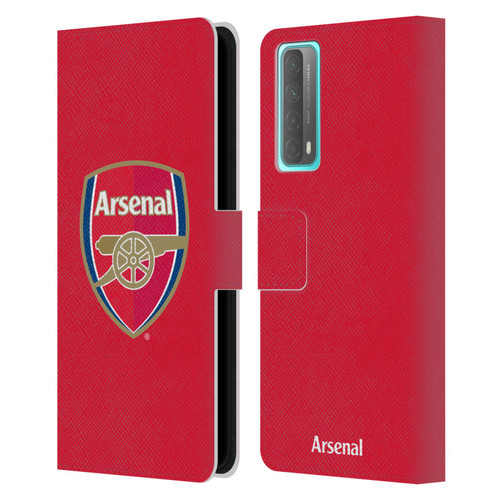 Arsenal FC Crest 2 Full Colour Red Leather Book Wallet Case Cover For Huawei P Smart (2021)