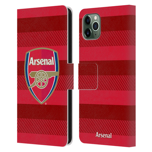 Arsenal FC Crest 2 Training Red Leather Book Wallet Case Cover For Apple iPhone 11 Pro Max