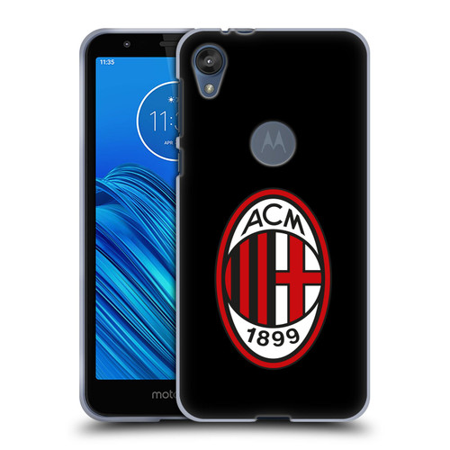 AC Milan Crest Full Colour Black Soft Gel Case for Motorola Moto E6