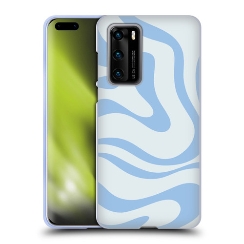 Kierkegaard Design Studio Art Blue Abstract Swirl Pattern Soft Gel Case for Huawei P40 5G