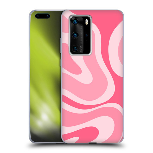 Kierkegaard Design Studio Art Modern Liquid Swirl Candy Pink Soft Gel Case for Huawei P40 Pro / P40 Pro Plus 5G