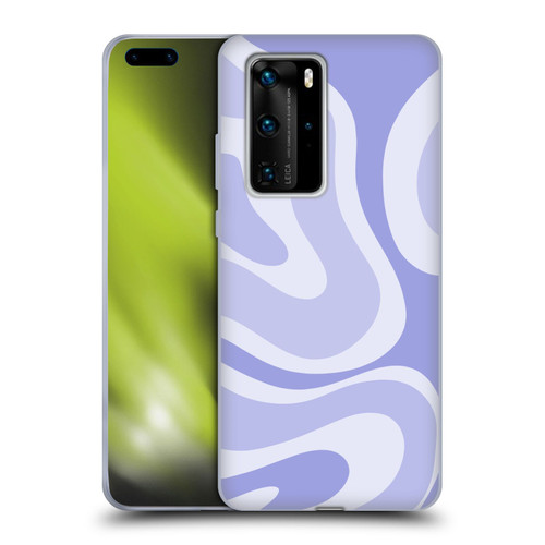 Kierkegaard Design Studio Art Modern Liquid Swirl Purple Soft Gel Case for Huawei P40 Pro / P40 Pro Plus 5G