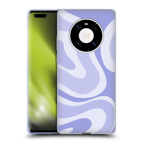 Kierkegaard Design Studio Art Modern Liquid Swirl Purple Soft Gel Case for Huawei Mate 40 Pro 5G