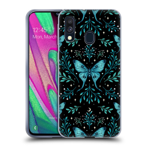 Episodic Drawing Art Butterfly Pattern Soft Gel Case for Samsung Galaxy A40 (2019)