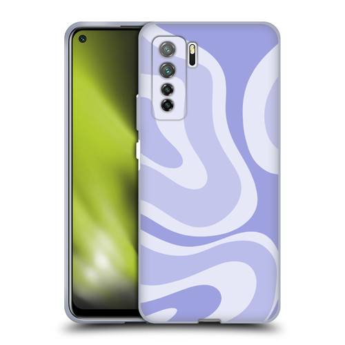 Kierkegaard Design Studio Art Modern Liquid Swirl Purple Soft Gel Case for Huawei Nova 7 SE/P40 Lite 5G