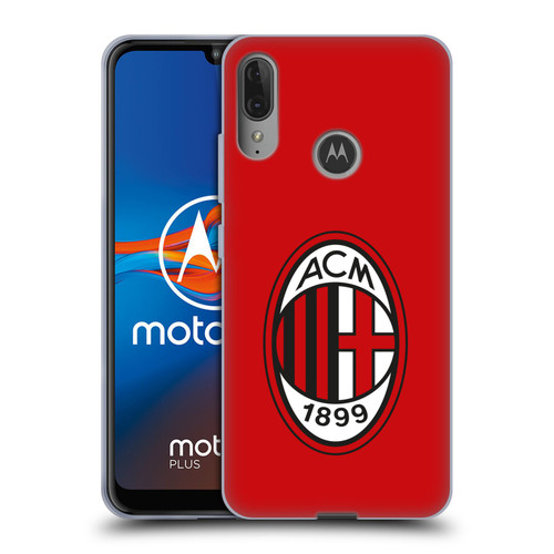 AC Milan Crest Full Colour Red Soft Gel Case for Motorola Moto E6 Plus