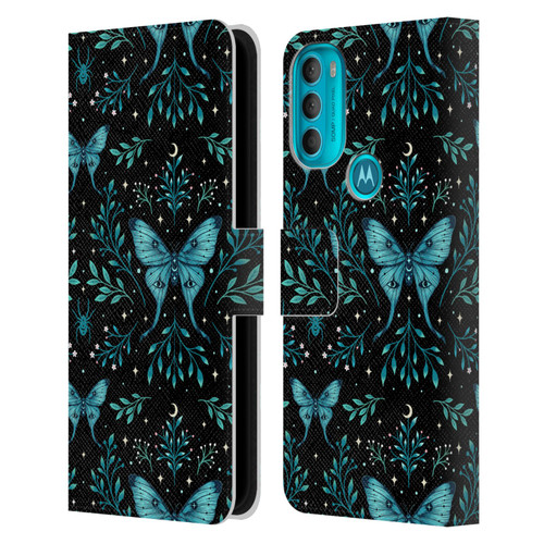 Episodic Drawing Art Butterfly Pattern Leather Book Wallet Case Cover For Motorola Moto G71 5G