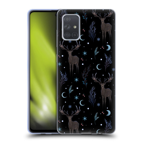 Episodic Drawing Art Winter Deer Pattern Soft Gel Case for Samsung Galaxy A71 (2019)
