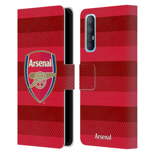 Arsenal FC Crest 2 Training Red Leather Book Wallet Case Cover For OPPO Find X2 Neo 5G