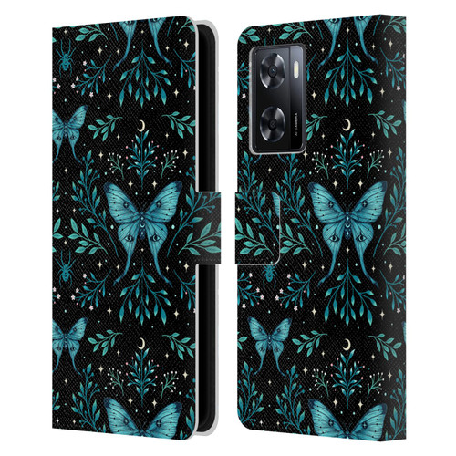 Episodic Drawing Art Butterfly Pattern Leather Book Wallet Case Cover For OPPO A57s