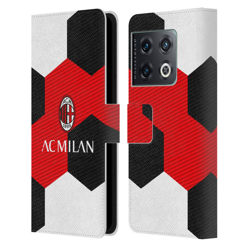 AC Milan Crest Ball Leather Book Wallet Case Cover For OnePlus 10 Pro