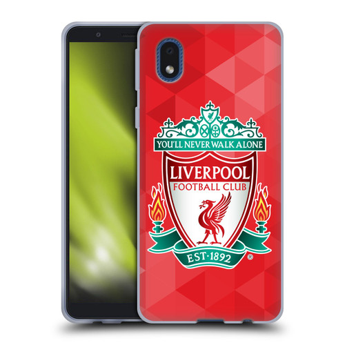 Liverpool Football Club Crest 1 Red Geometric 1 Soft Gel Case for Samsung Galaxy A01 Core (2020)