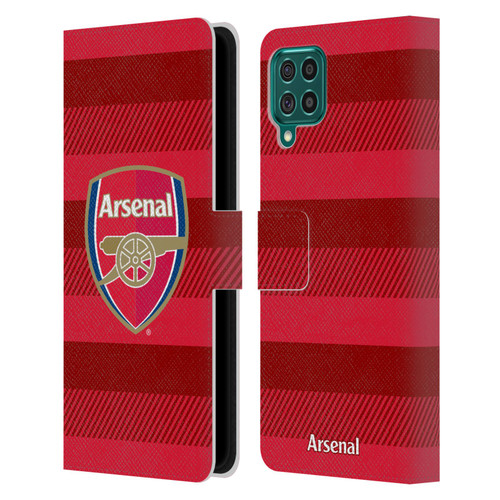 Arsenal FC Crest 2 Training Red Leather Book Wallet Case Cover For Samsung Galaxy F62 (2021)