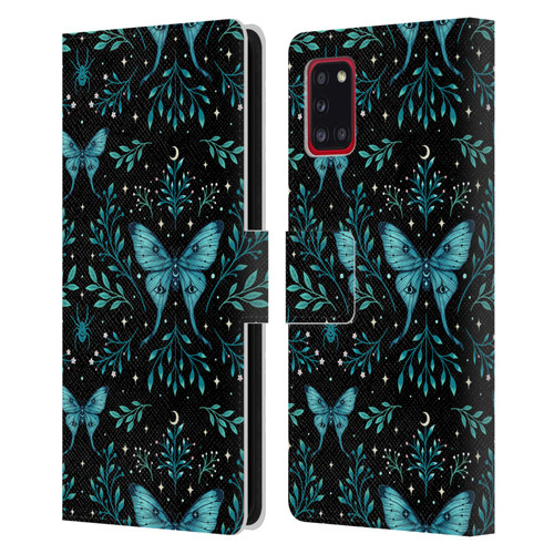 Episodic Drawing Art Butterfly Pattern Leather Book Wallet Case Cover For Samsung Galaxy A31 (2020)