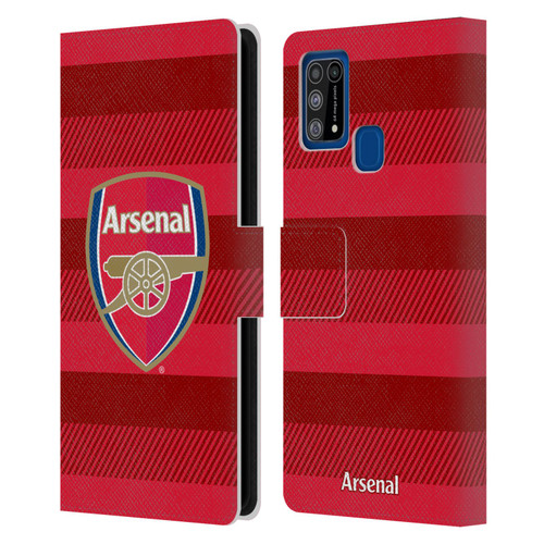 Arsenal FC Crest 2 Training Red Leather Book Wallet Case Cover For Samsung Galaxy M31 (2020)