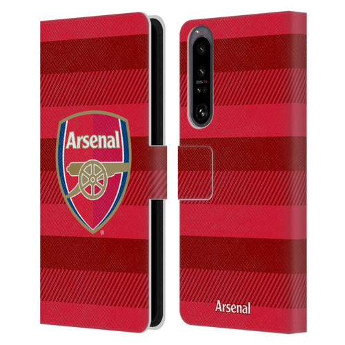 Arsenal FC Crest 2 Training Red Leather Book Wallet Case Cover For Sony Xperia 1 IV