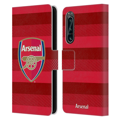 Arsenal FC Crest 2 Training Red Leather Book Wallet Case Cover For Sony Xperia 5 IV