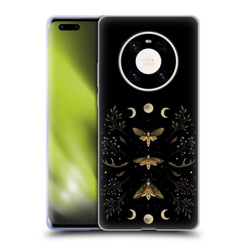 Episodic Drawing Illustration Animals Death Head Moth Night Soft Gel Case for Huawei Mate 40 Pro 5G