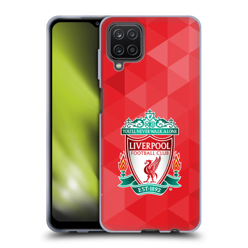 Liverpool Football Club Crest 1 Red Geometric 1 Soft Gel Case for Samsung Galaxy A12 (2020)